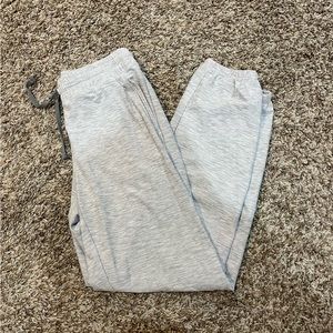 Girls Athletic Pants Gray Joggers Side Medium (8) Kids Old Navy Active